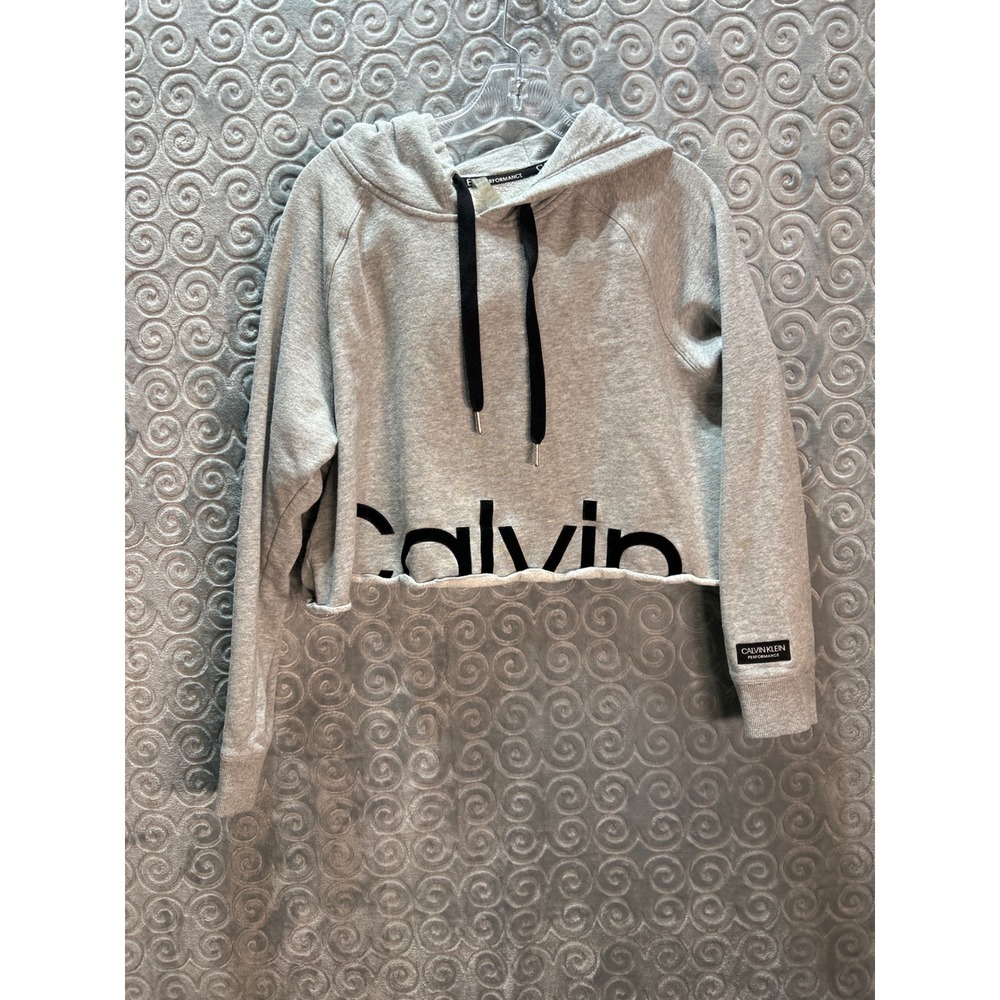Calvin Klein Gray Hoodie with Black Accents